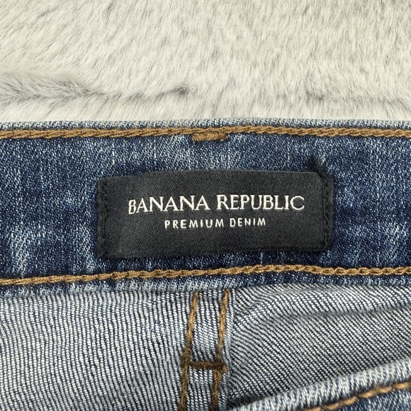 Banana Republic Jeans Womens 30 Blue Girlfriend Premium Denim Mid Rise Straight - Picture 6 of 7